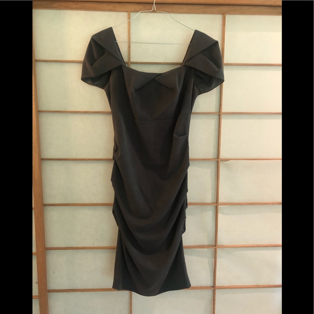 Nicole Miller size 6 grey dress
